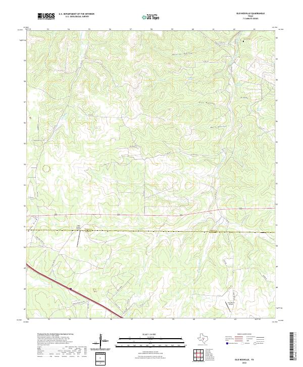 US Topo 7.5-minute map for Old Noxville TX
