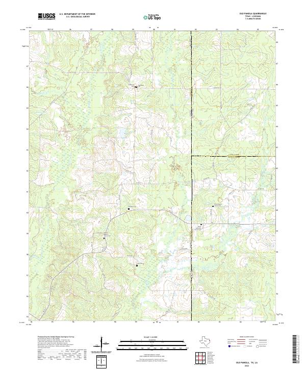 US Topo 7.5-minute map for Old Panola TXLA