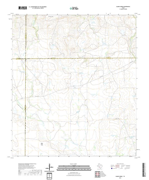 US Topo 7.5-minute map for Olmos Creek TX