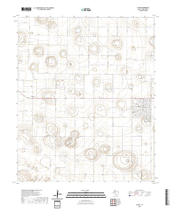 US Topo 7.5-minute map for Olton TX – American Map Store