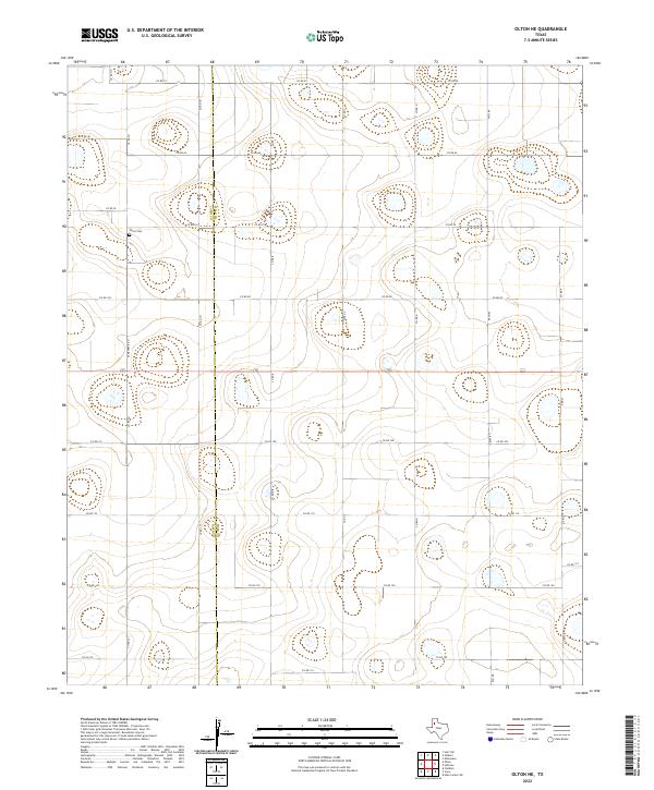 US Topo 7.5-minute map for Olton NE TX