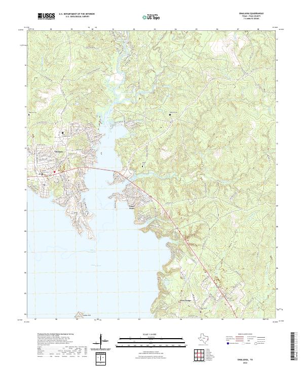 US Topo 7.5-minute map for Onalaska TX