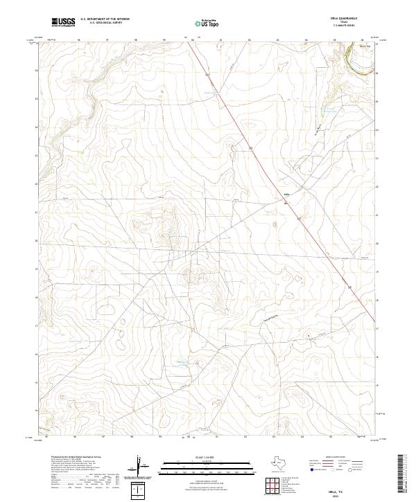 US Topo 7.5-minute map for Orla TX