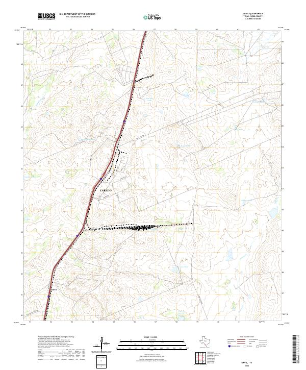 US Topo 7.5-minute map for Orvil TX