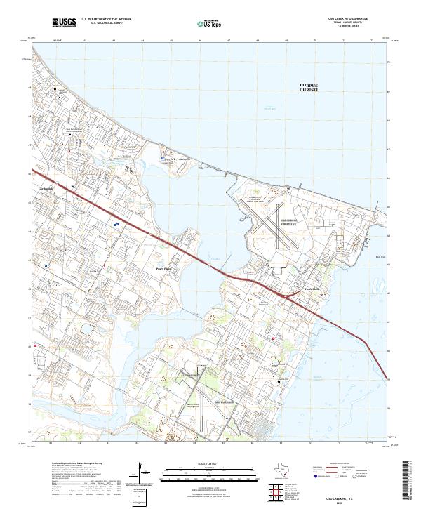 US Topo 7.5-minute map for Oso Creek NE TX