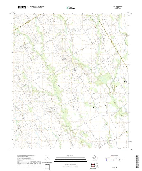 US Topo 7.5-minute map for Otto TX