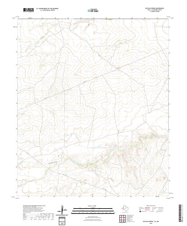 US Topo 7.5-minute map for Outlaw Spring TXNM