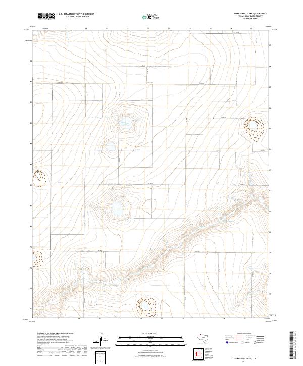 US Topo 7.5-minute map for Overstreet Lake TX