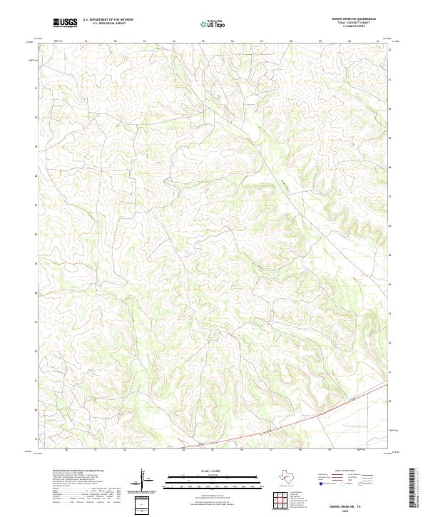 US Topo 7.5-minute map for Owens Creek NE TX