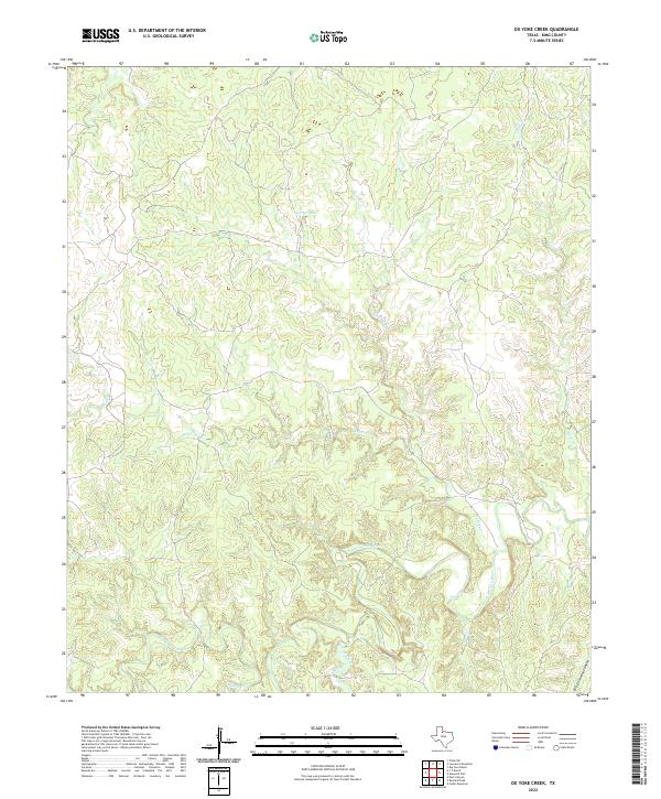 US Topo 7.5-minute map for Ox Yoke Creek TX