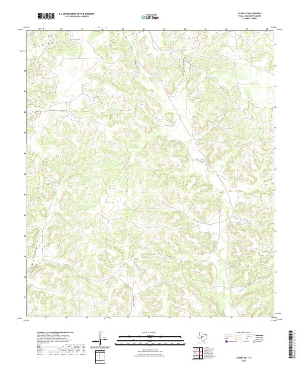 US Topo 7.5-minute map for Ozona SE TX