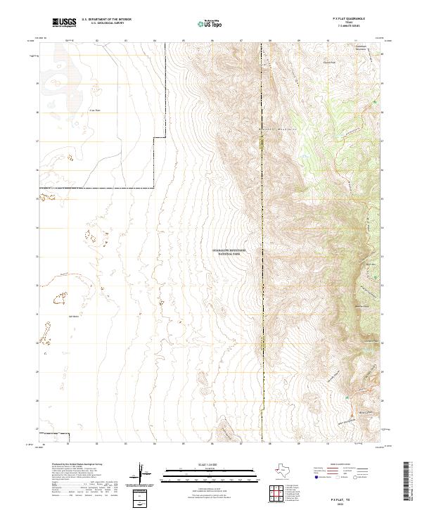 US Topo 7.5-minute map for P X Flat TX