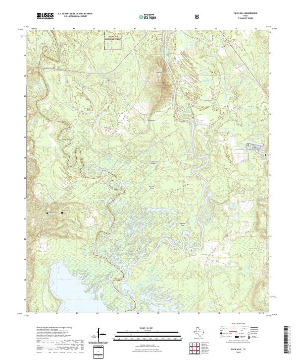 US Topo 7.5-minute map for Pace Hill TX