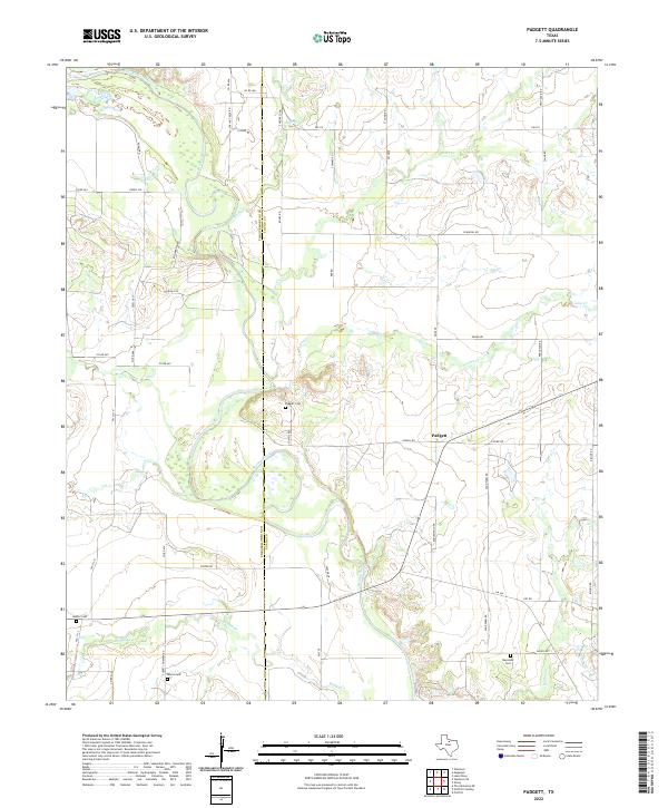 US Topo 7.5-minute map for Padgett TX