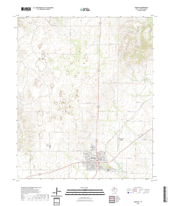 US Topo 7.5-minute map for Paducah TX
