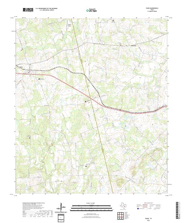 US Topo 7.5-minute map for Paige TX