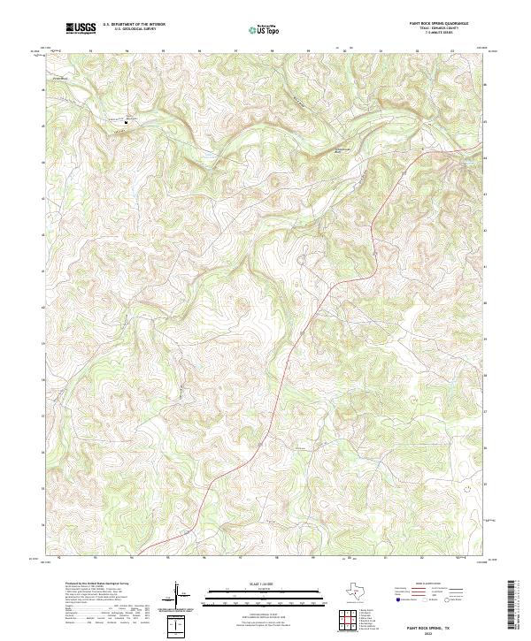 US Topo 7.5-minute map for Paint Rock Spring TX