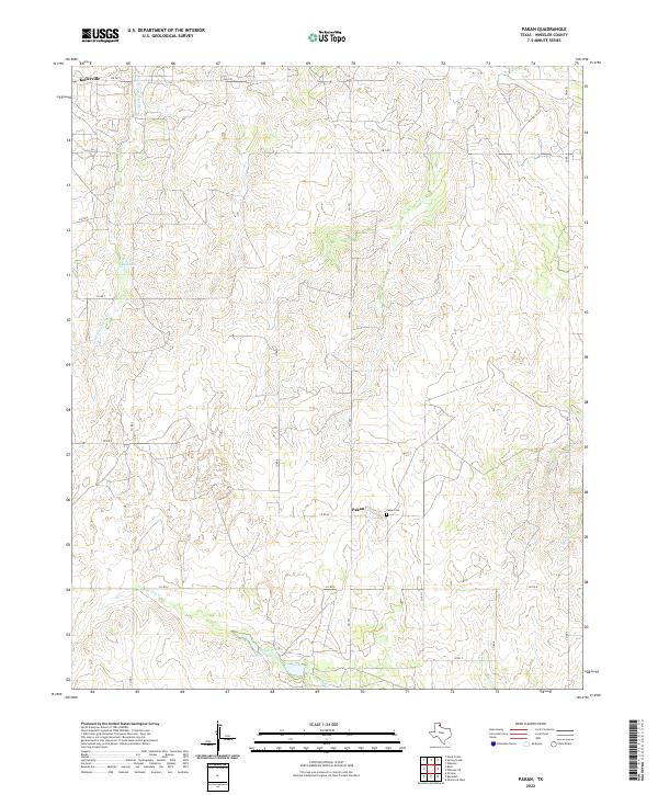 US Topo 7.5-minute map for Pakan TX