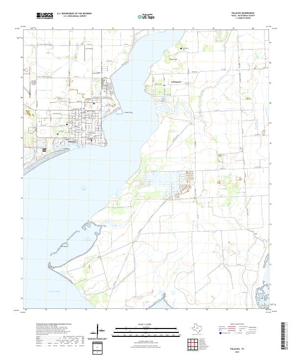US Topo 7.5-minute map for Palacios TX