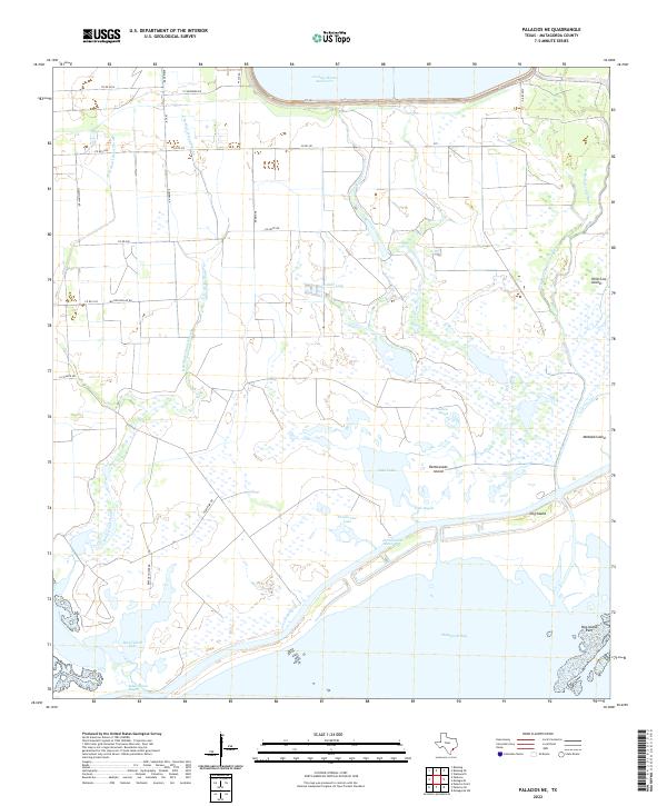 US Topo 7.5-minute map for Palacios NE TX