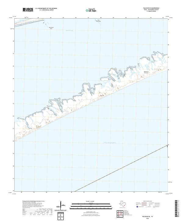 US Topo 7.5-minute map for Palacios SE TX