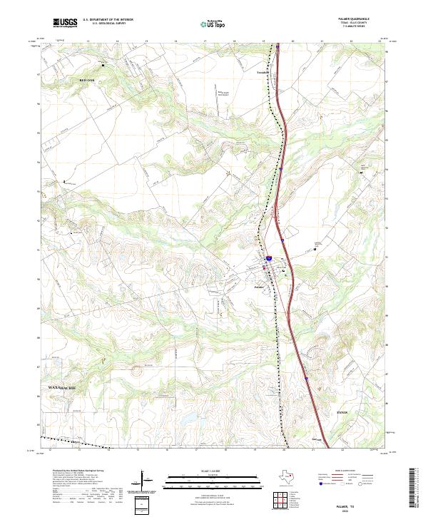 US Topo 7.5-minute map for Palmer TX