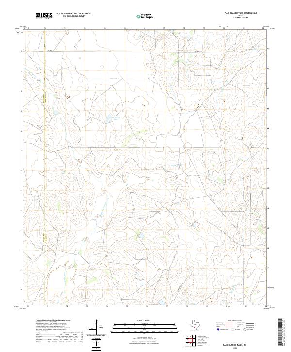 US Topo 7.5-minute map for Palo Blanco Tank TX