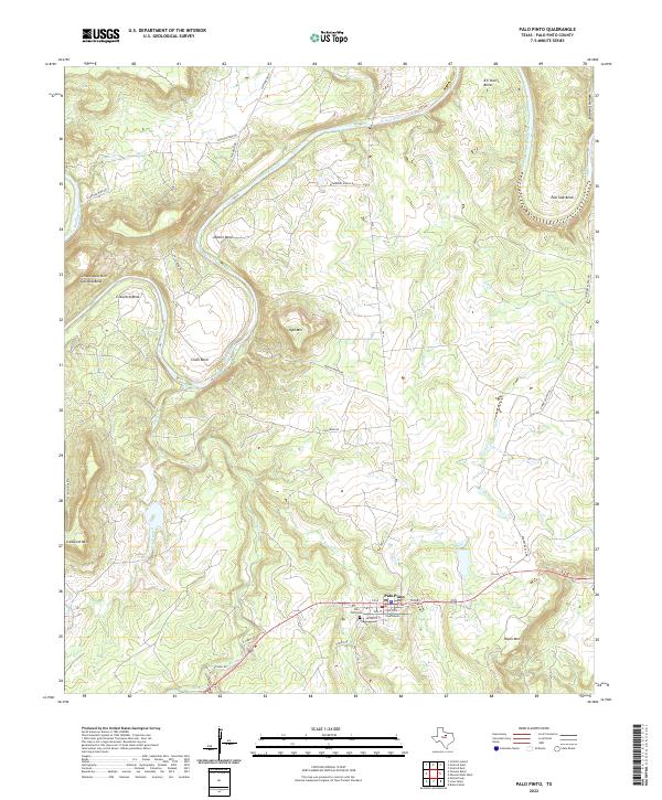 US Topo 7.5-minute map for Palo Pinto TX