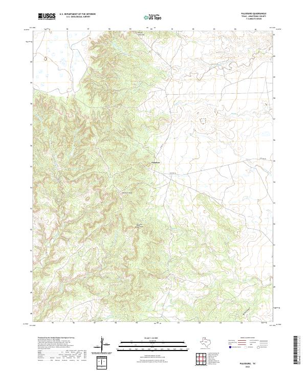 US Topo 7.5-minute map for Paloduro TX