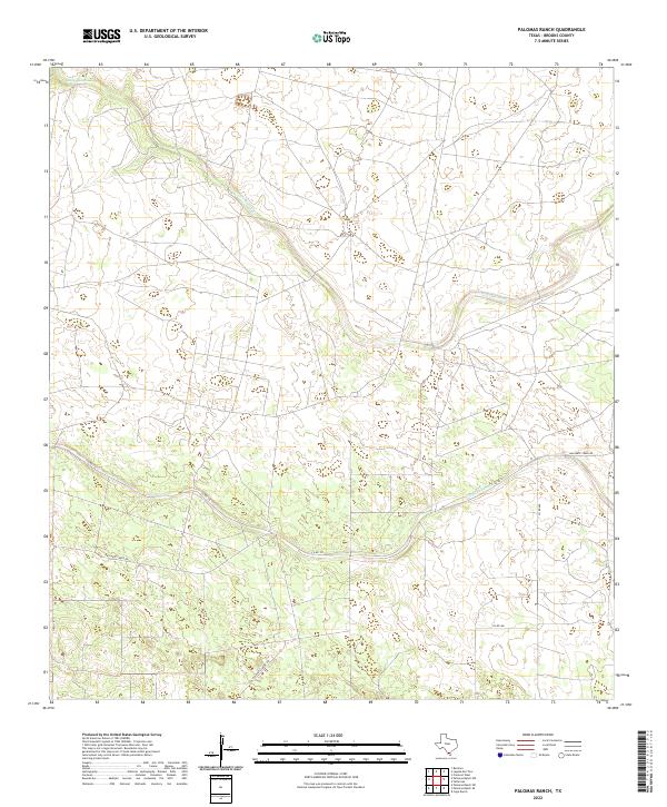 US Topo 7.5-minute map for Palomas Ranch TX