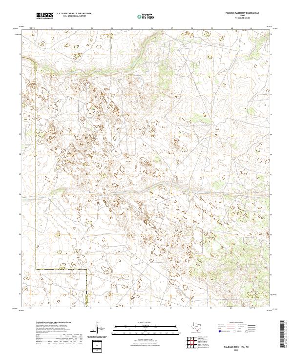US Topo 7.5-minute map for Palomas Ranch NW TX