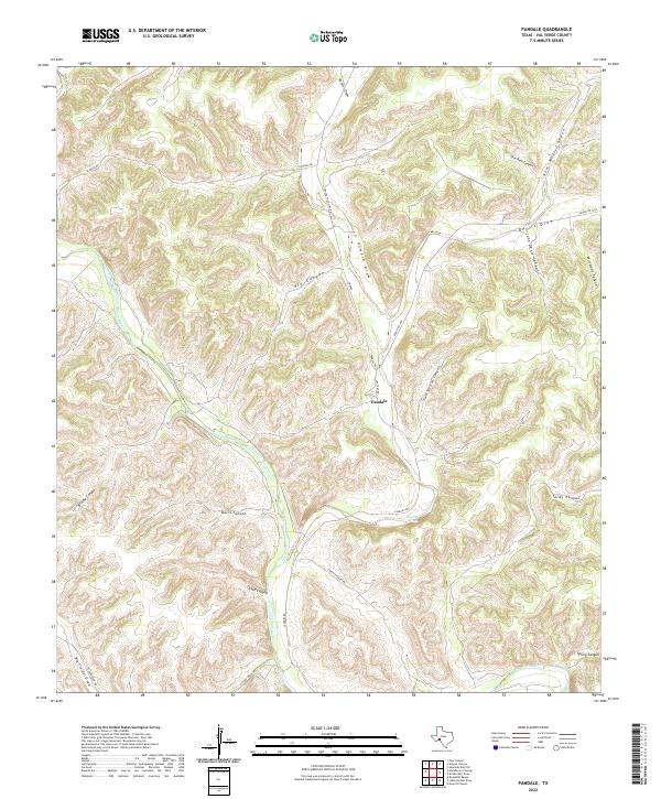 US Topo 7.5-minute map for Pandale TX
