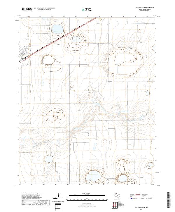 US Topo 7.5-minute map for Panhandle East TX