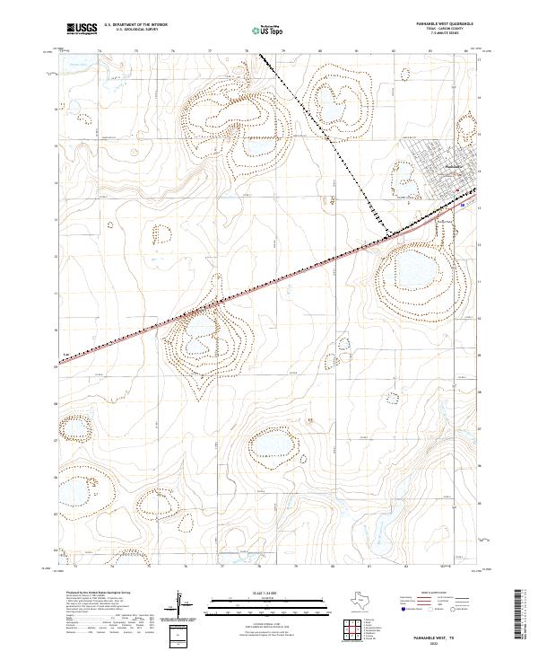US Topo 7.5-minute map for Panhandle West TX