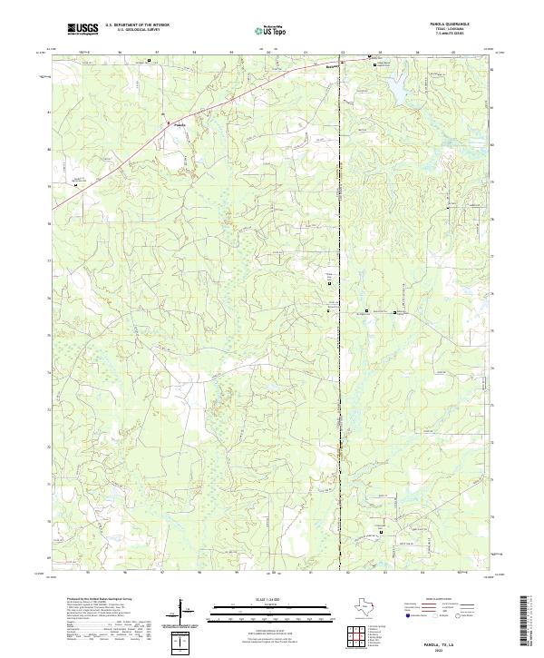 US Topo 7.5-minute map for Panola TXLA