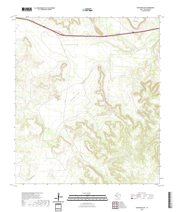 US Topo 7.5-minute map for Panther Bluff TX