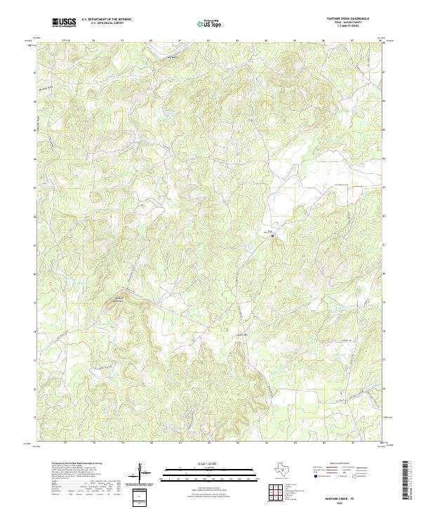 US Topo 7.5-minute map for Panther Creek TX