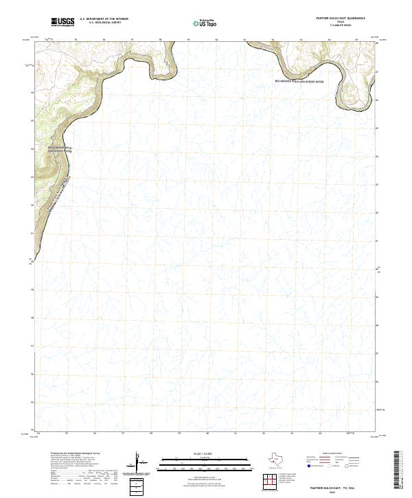US Topo 7.5-minute map for Panther Gulch East TXCOA