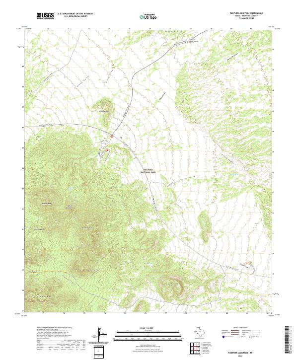 US Topo 7.5-minute map for Panther Junction TX