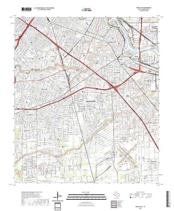 US Topo 7.5-minute map for Park Place TX