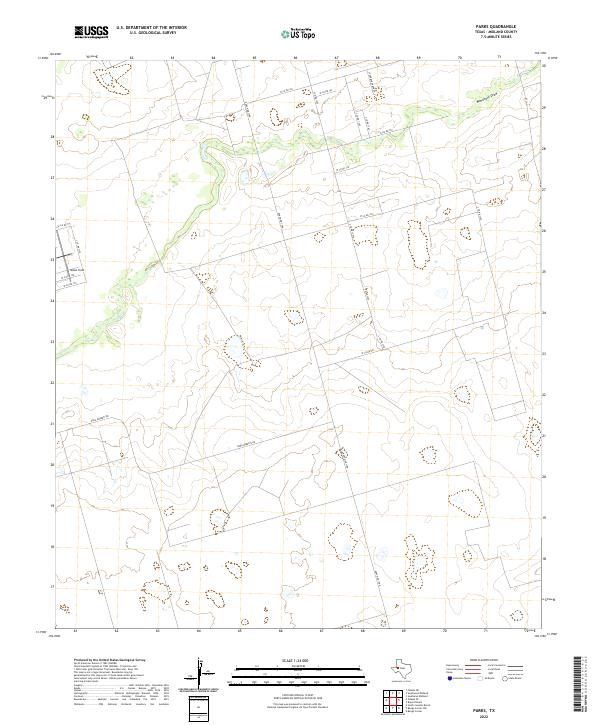 US Topo 7.5-minute map for Parks TX