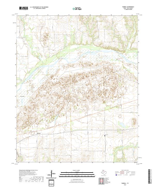 US Topo 7.5-minute map for Parnell TX