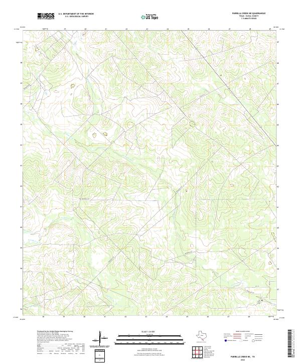 US Topo 7.5-minute map for Parrilla Creek NE TX