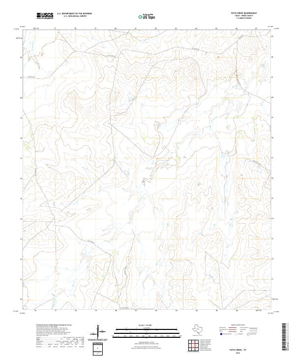 US Topo 7.5-minute map for Pato Creek TX