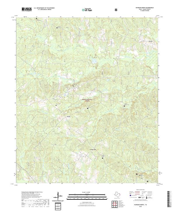 US Topo 7.5-minute map for Patroon North TX