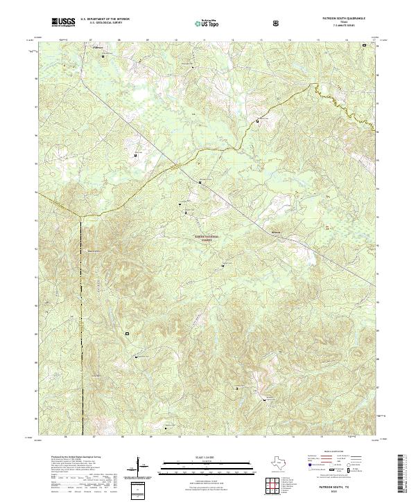 US Topo 7.5-minute map for Patroon South TX
