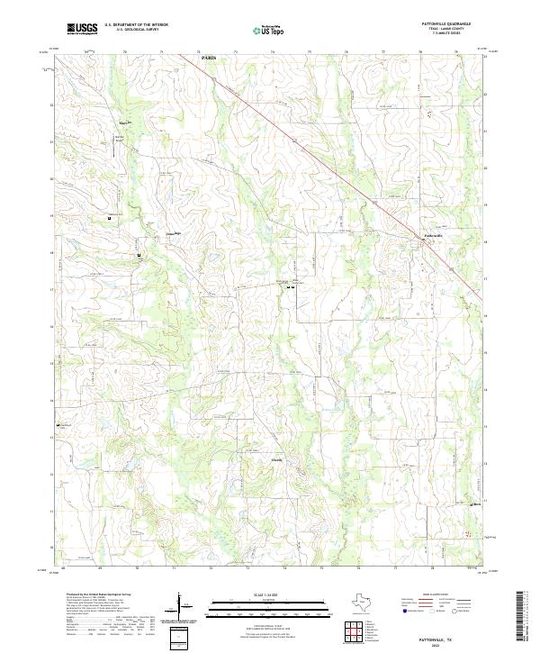 US Topo 7.5-minute map for Pattonville TX