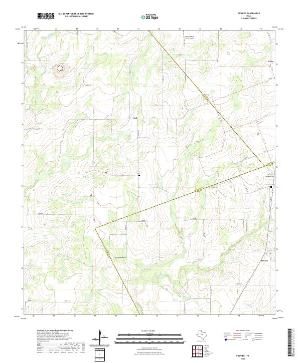 US Topo 7.5-minute map for Pawnee TX