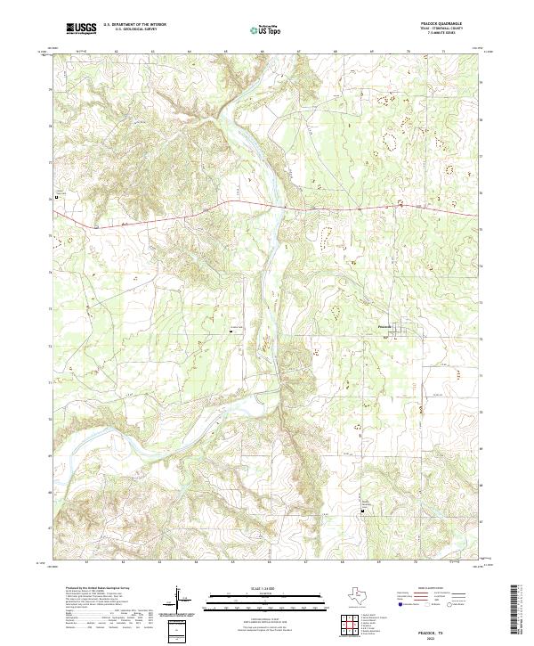 US Topo 7.5-minute map for Peacock TX