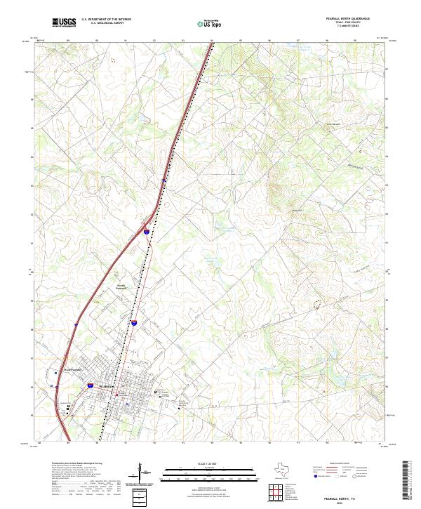 US Topo 7.5-minute map for Pearsall North TX